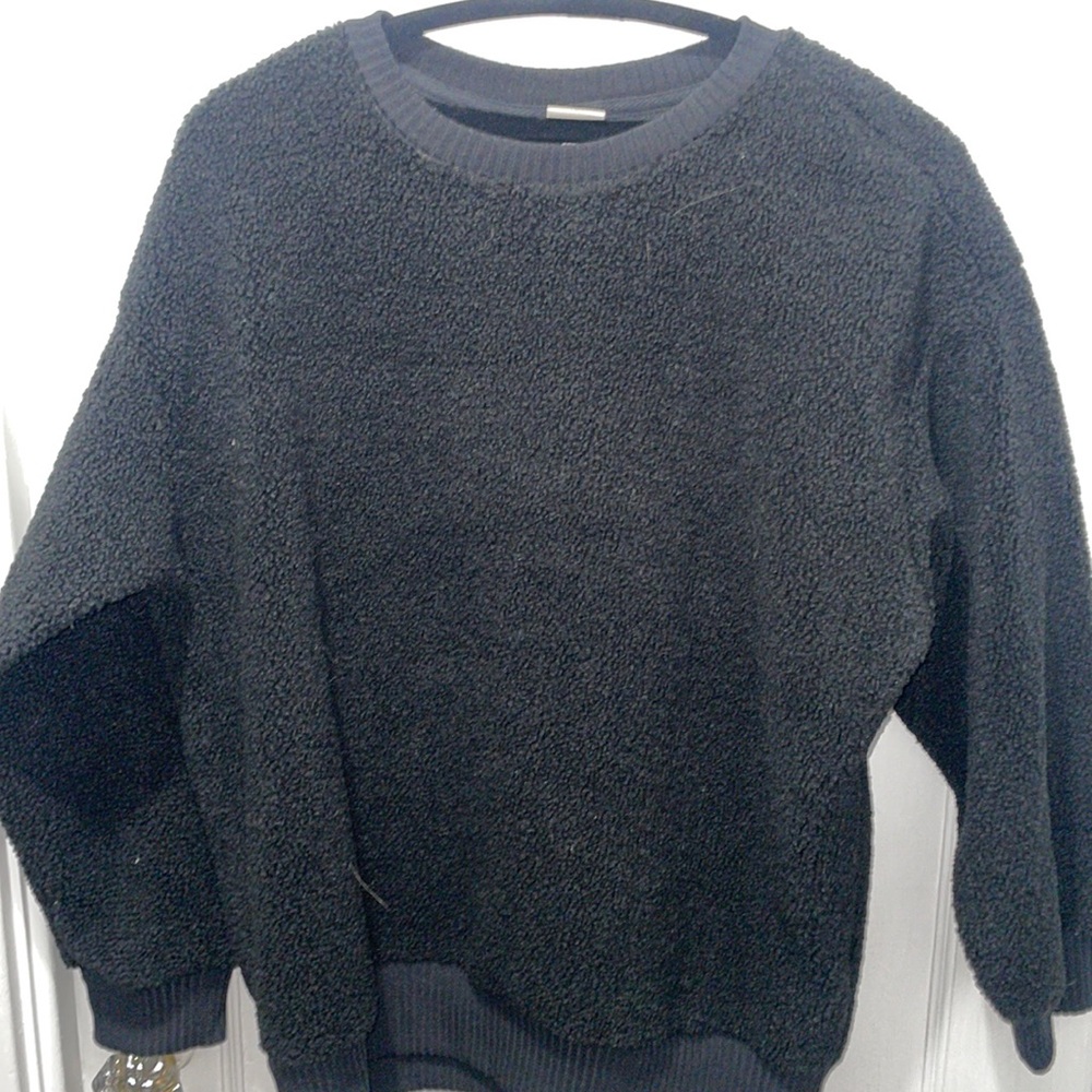 Never work crew fuzzy neck